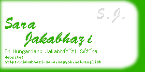 sara jakabhazi business card